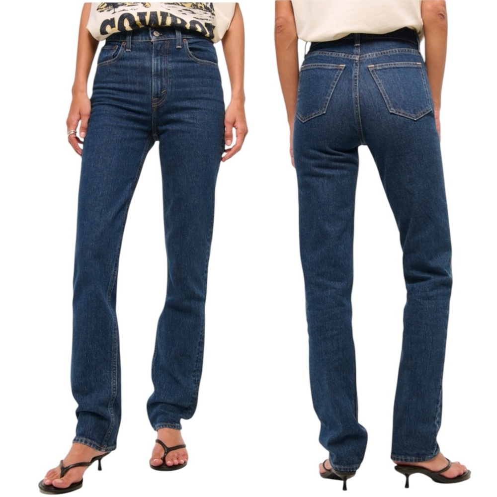 ABERCROMBIE & FITCH The '90s‎ Straight Ultra Rise Jeans. Size 34